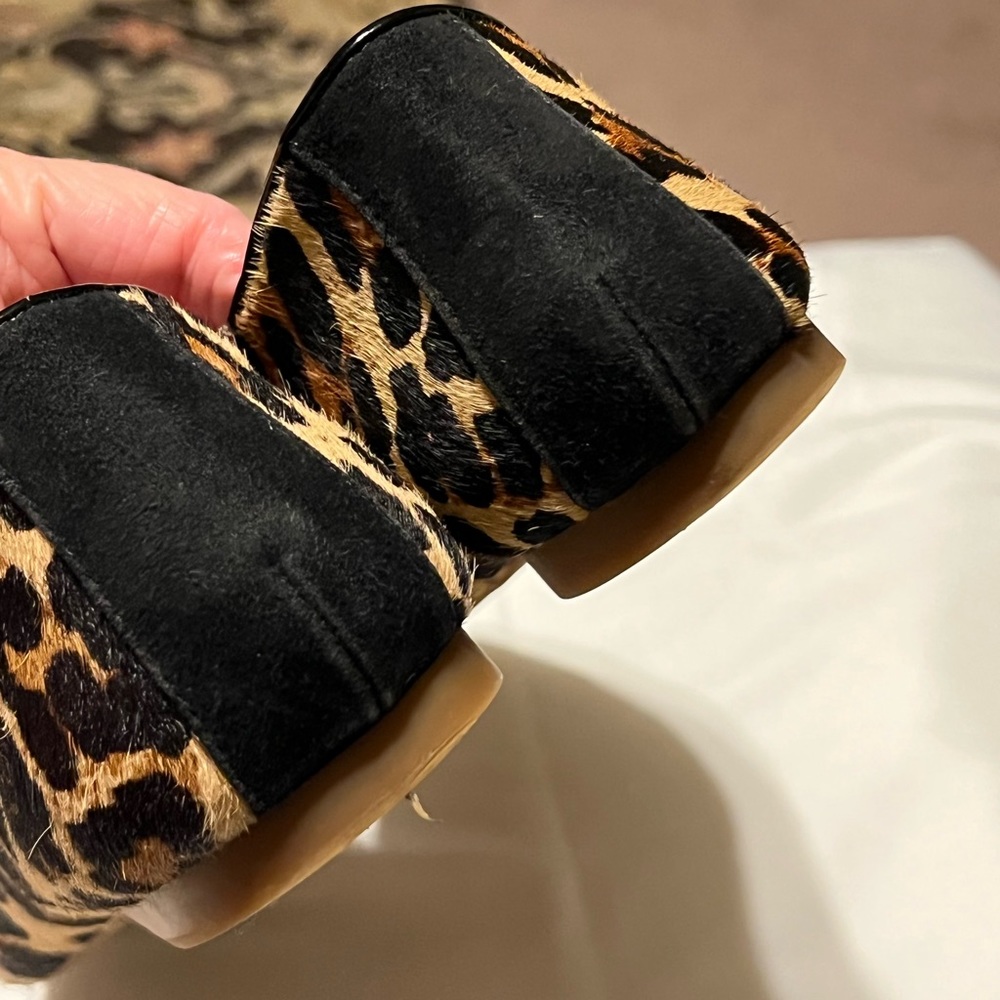 Sz 9.5 Cheetah Calf Hair Leather ballerina flats Gianni Bini - Picture 3 of 13